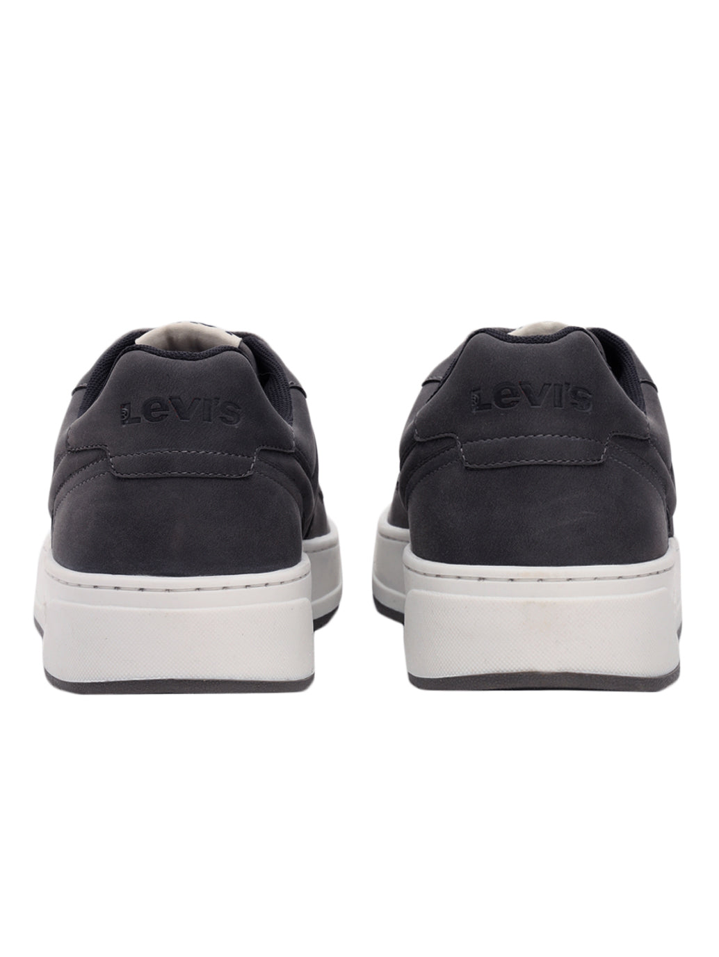Men's Blue Solid Sneakers - Back View