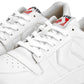 Men's White Solid Sneakers - Detail View