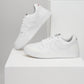 Men's White Solid Sneakers - Style View