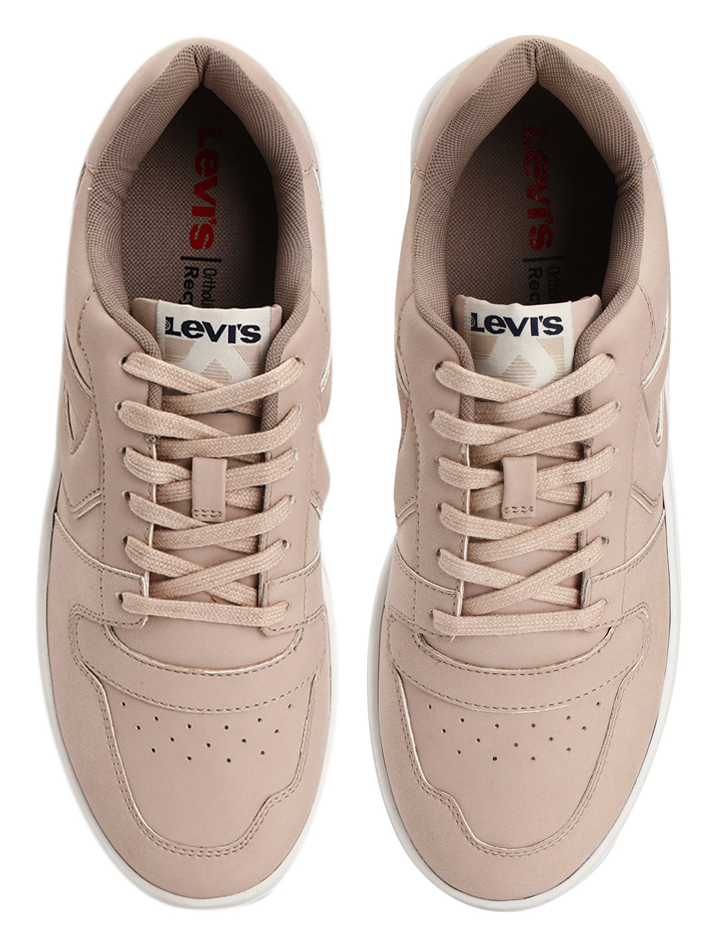 Men's Beige Solid Sneakers - FrontSet View