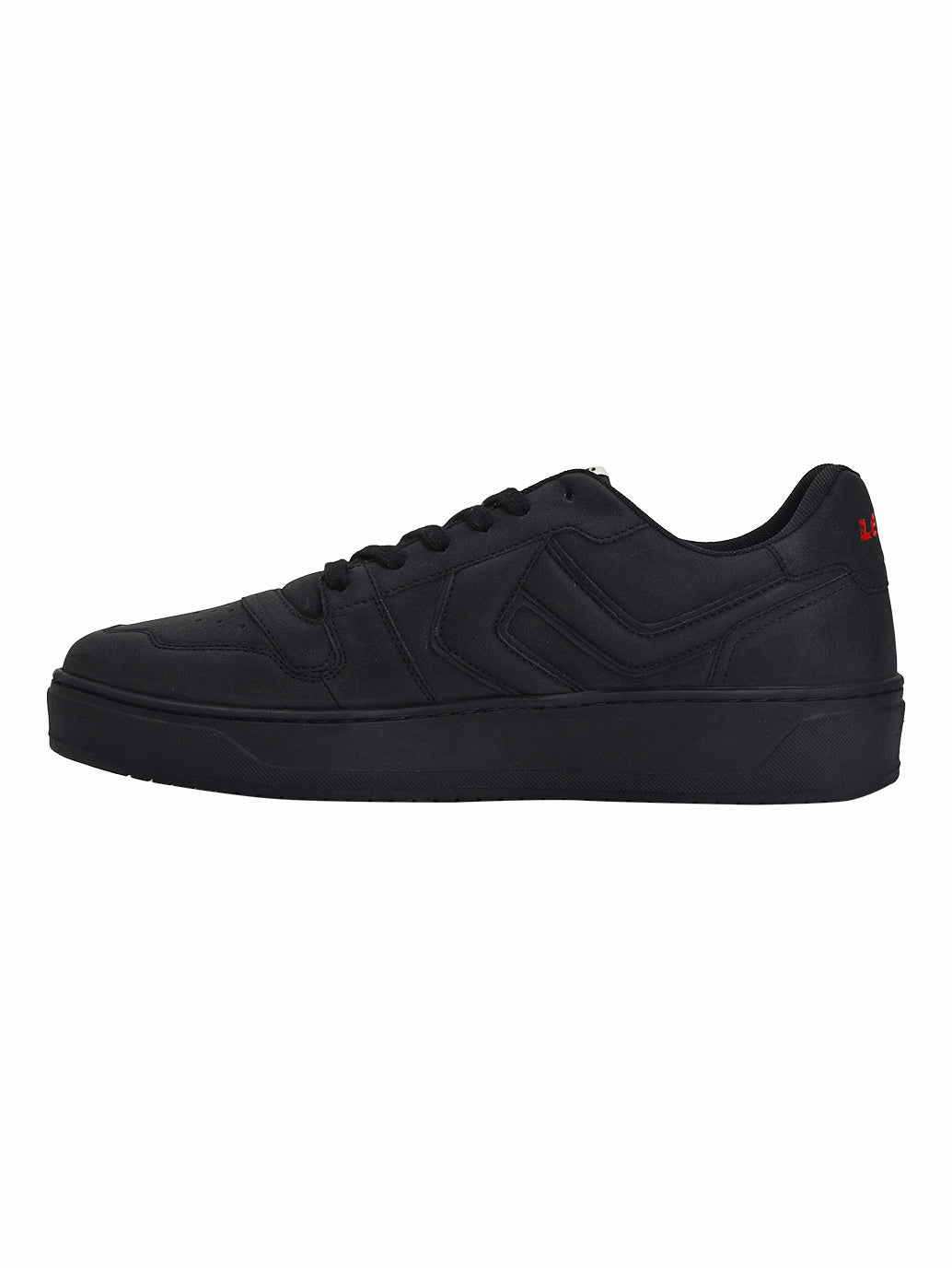 Men's Black Solid Sneakers - Side View