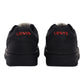 Men's Black Solid Sneakers - Back View