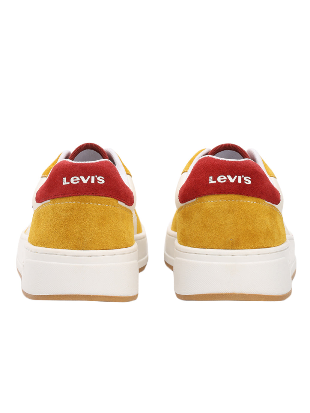 Men's Mustard Colorblock Sneakers - Back View