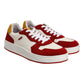 Men's Red Colorblock Sneakers - Front View