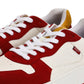 Men's Red Colorblock Sneakers - Detail View