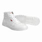 Men's White Solid Boots - Top View