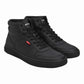 Men's Black Solid Boots - Front View