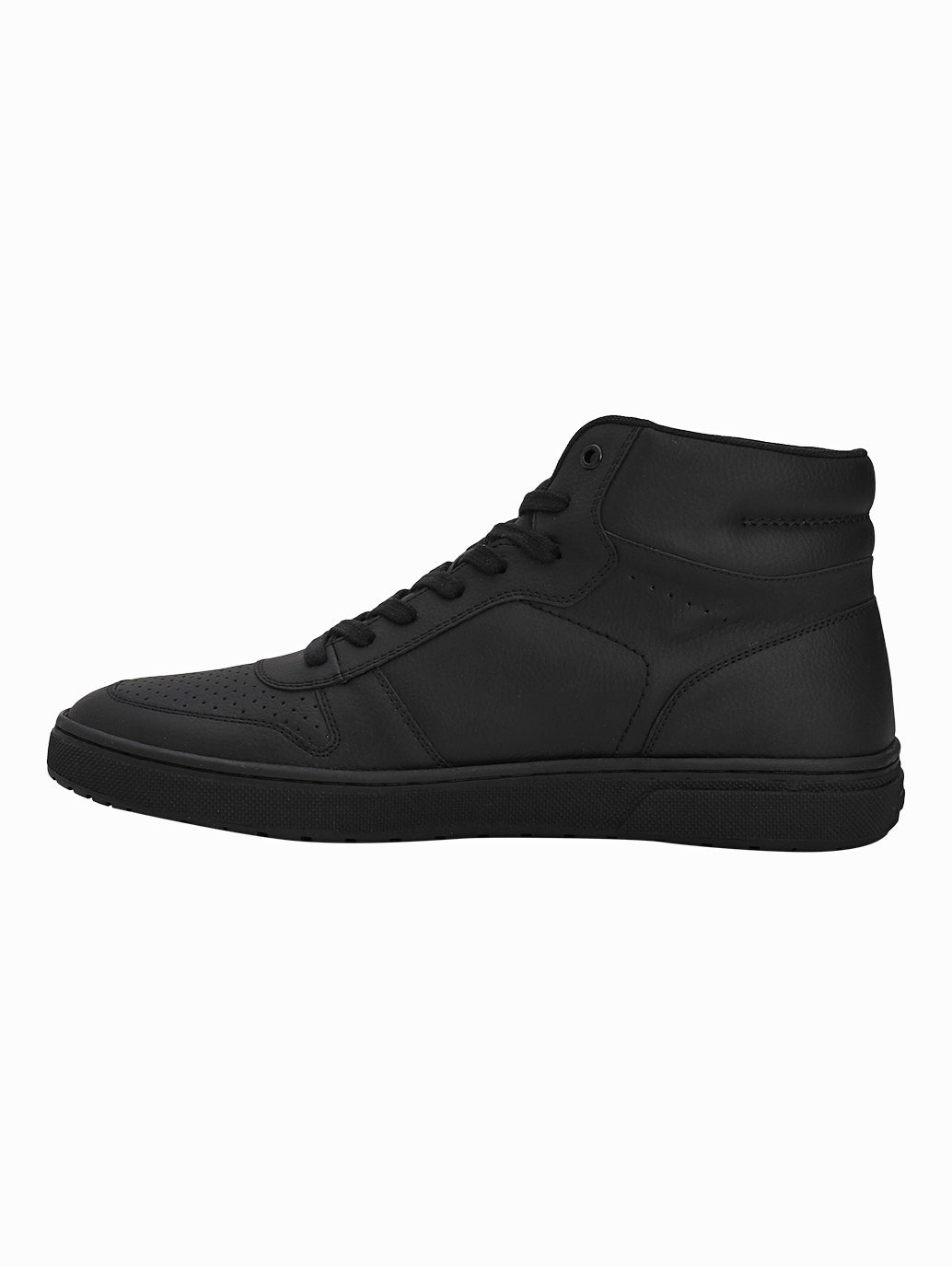 Men's Black Solid Boots - Side View