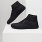 Men's Black Solid Boots - Style View