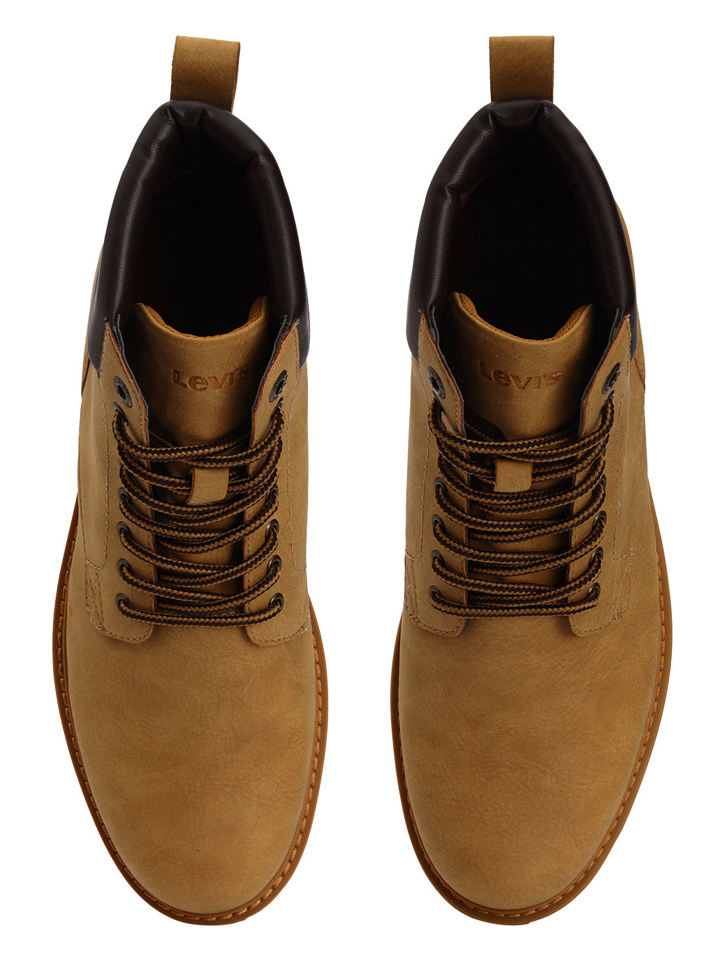 Men's Tan Solid Boots - FrontSet View