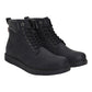 Men's Black Solid Boots - Front View