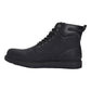 Men's Black Solid Boots - Side View