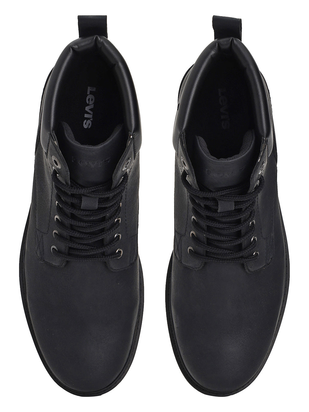 Men's Black Solid Boots - FrontSet View