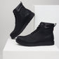 Men's Black Solid Boots - Style View