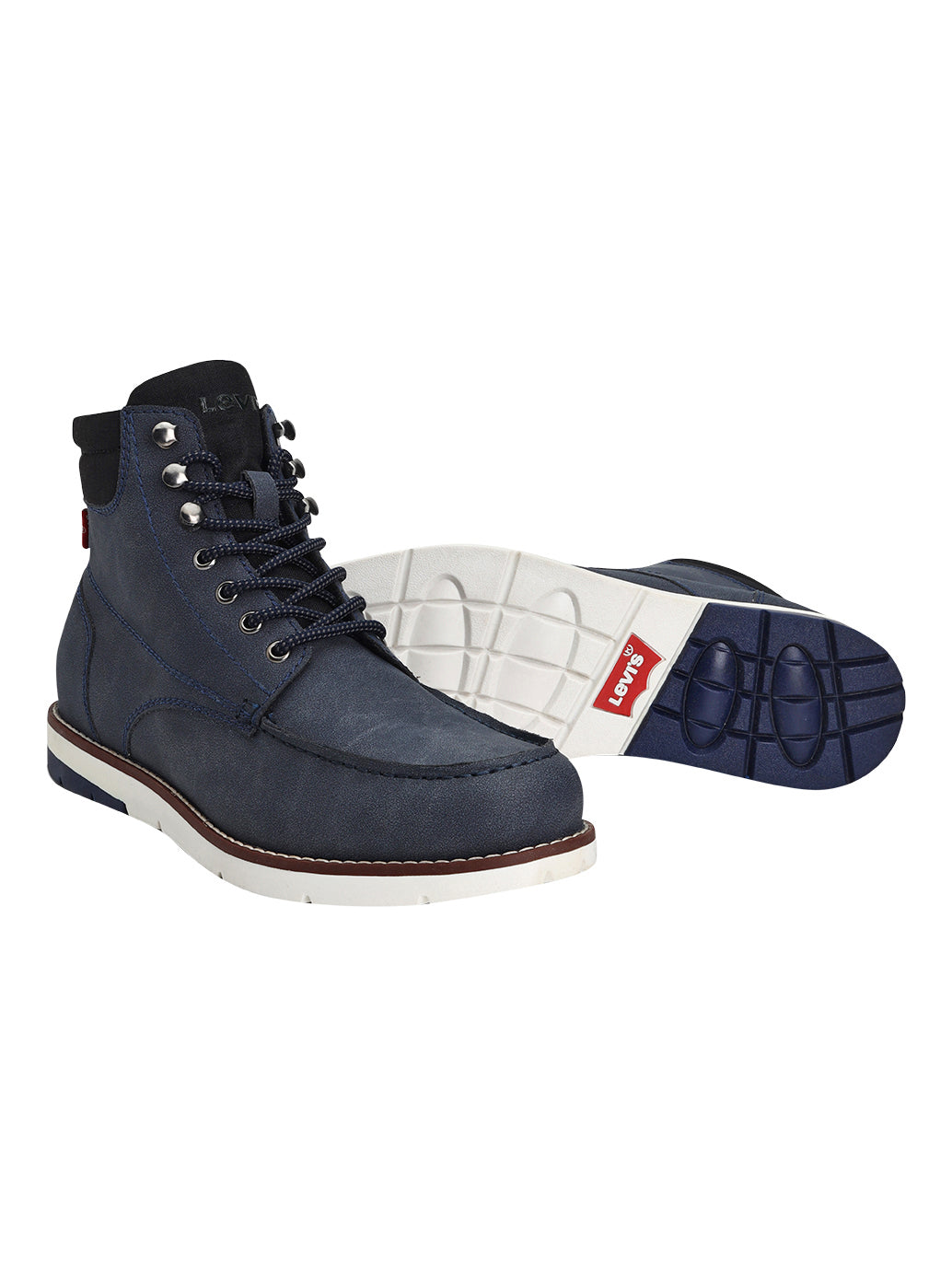 Men's Blue Solid Boots - Top View