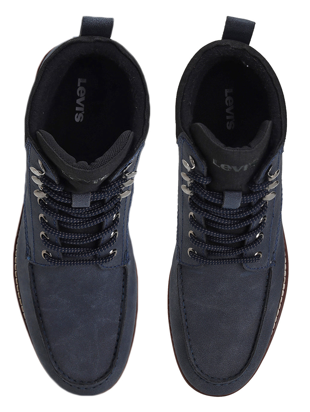 Men's Blue Solid Boots - FrontSet View