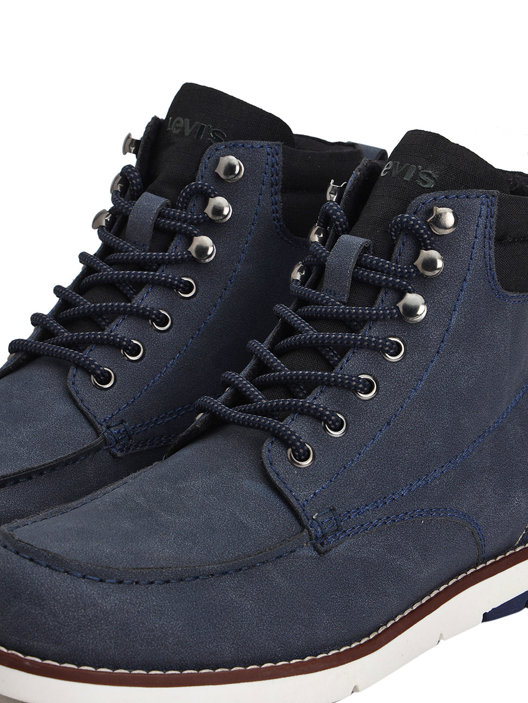 Men's Blue Solid Boots - Detail View