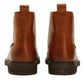 Men's Brown Solid Boots - Back View