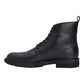 Men's Black Solid Boots - Side View