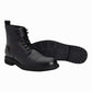 Men's Black Solid Boots - Top View