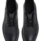 Men's Black Solid Boots - FrontSet View