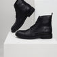 Men's Black Solid Boots - Style View