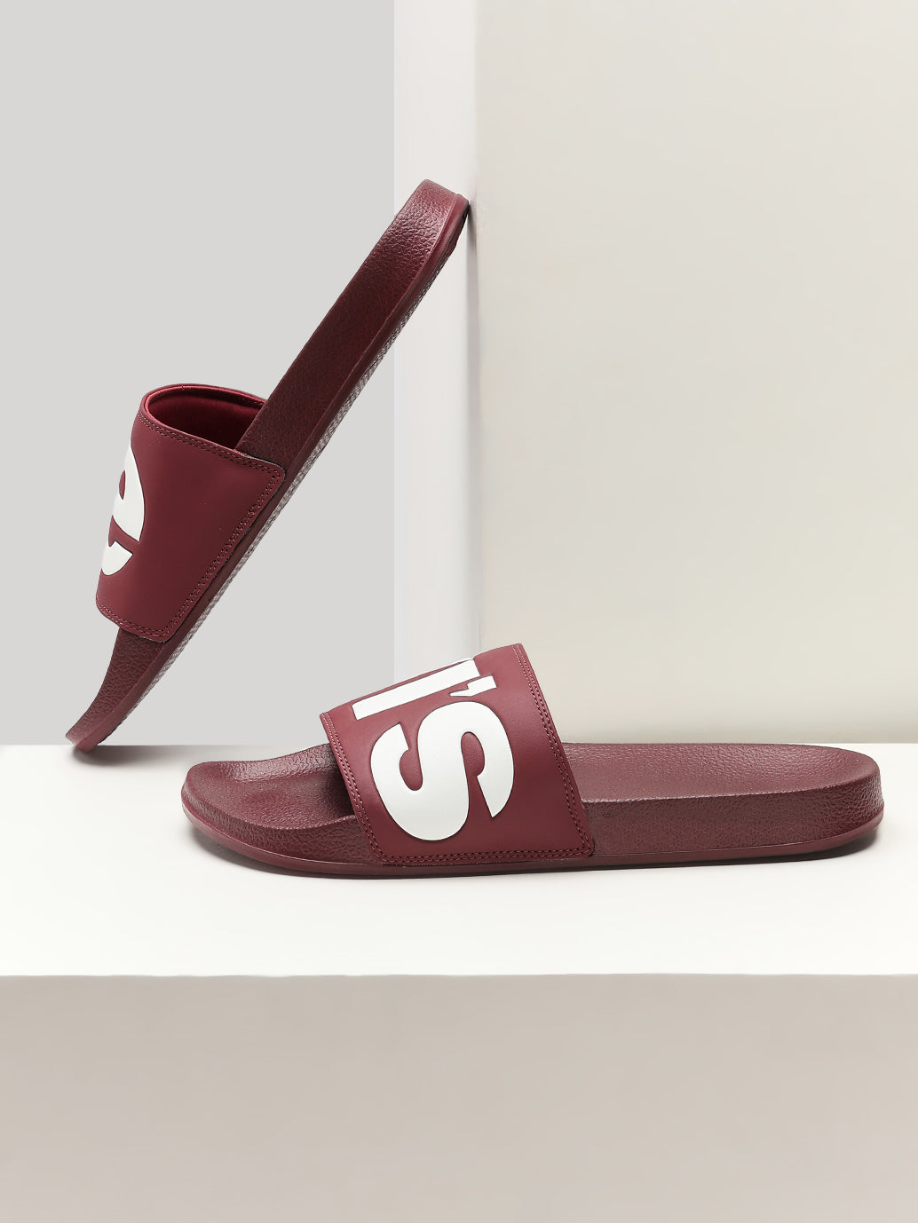 Men's Brand Logo Slides - Style View