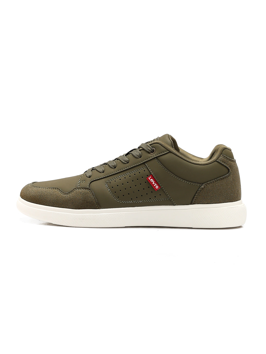 Men's Green Casual Sneakers - Side View