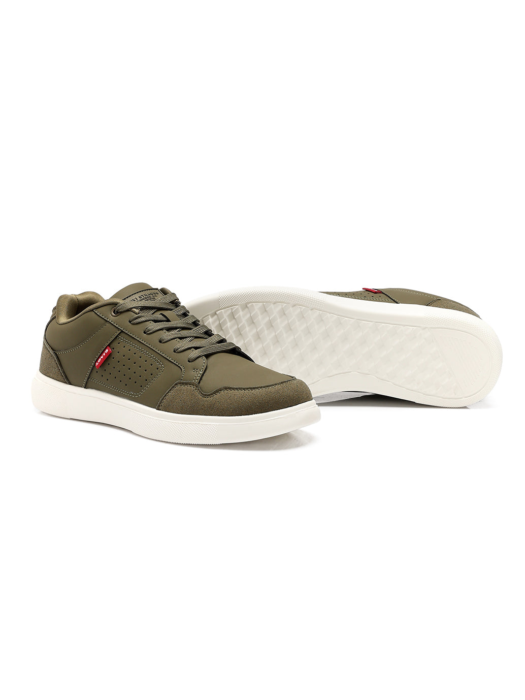 Men's Green Casual Sneakers - Top View