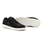 Men's Black Casual Sneakers - Top View