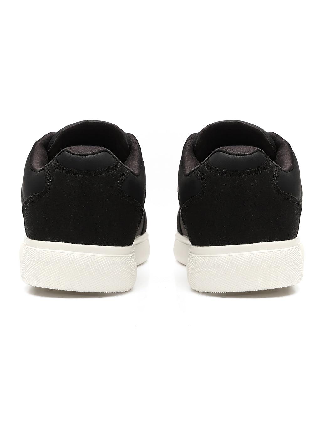 Men's Black Casual Sneakers - Back View
