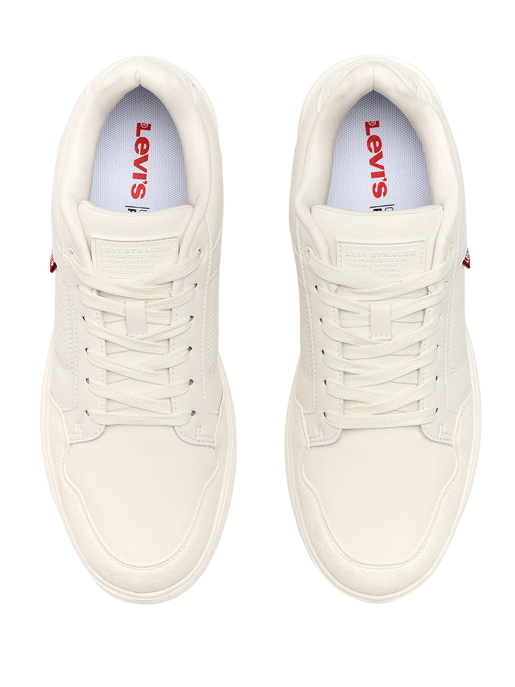 Men's White Casual Sneakers - FontSet View