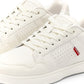 Men's White Casual Sneakers - Detail View