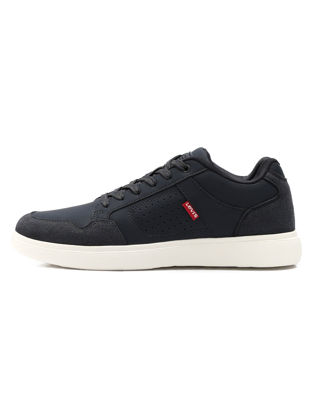 Men's Navy Casual Sneakers - Side View