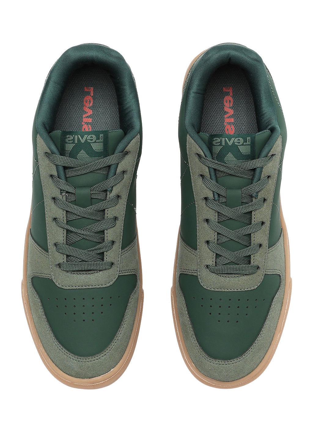Men's Colorblock Green Sneakers - FontSet View