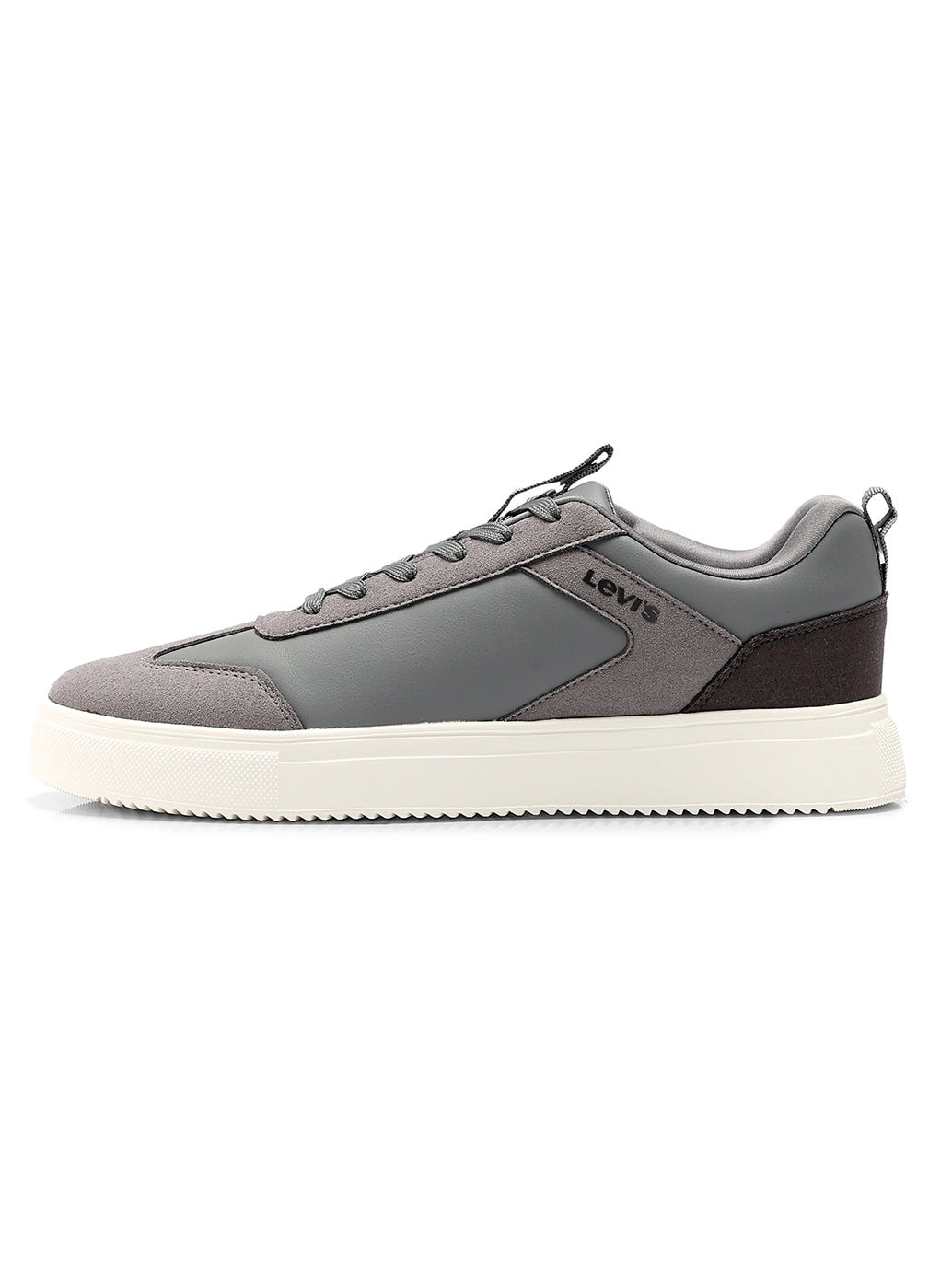 Men's Colorblock Grey Sneakers - Side View
