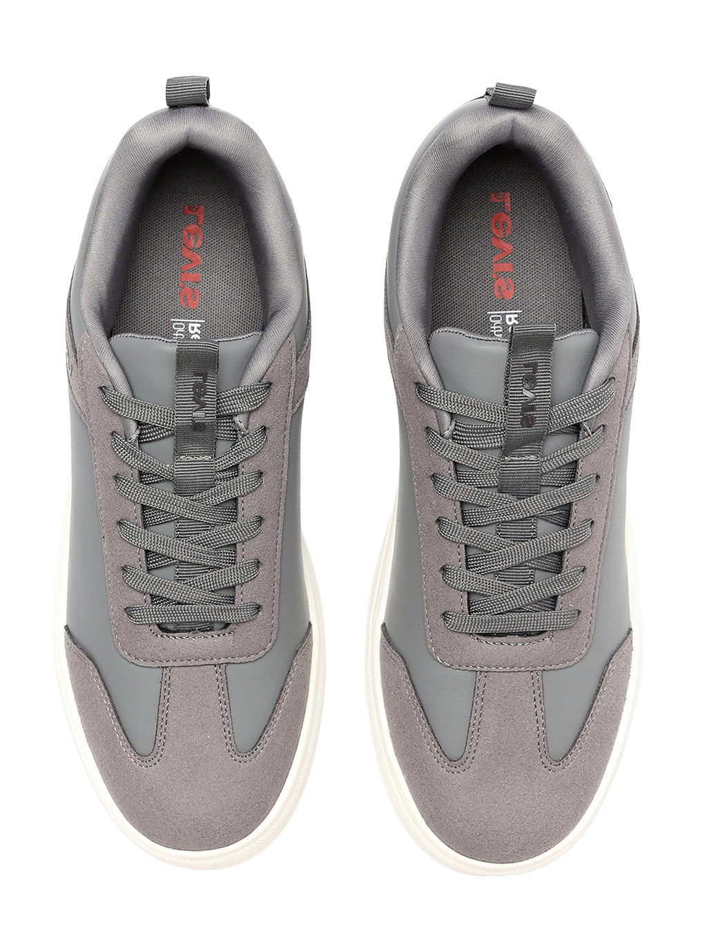 Men's Colorblock Grey Sneakers - FontSet View