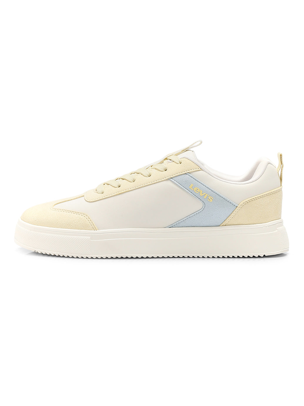 Men's Colorblock White Sneakers - Side View