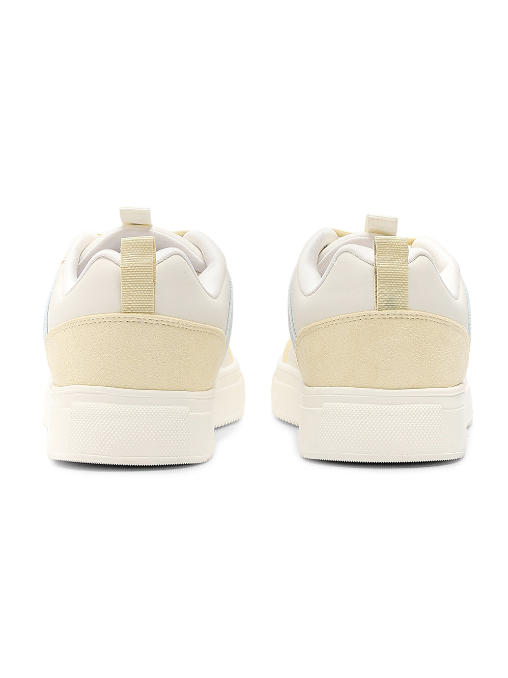 Men's Colorblock White Sneakers - Back View