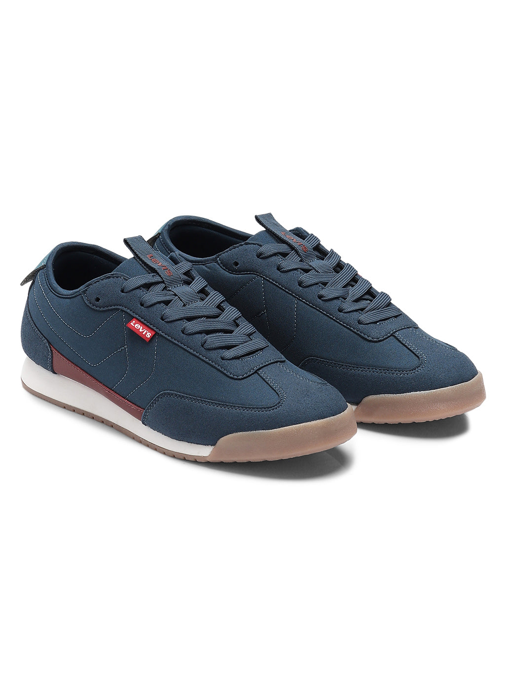Men's Blue Casual Sneakers - Font View