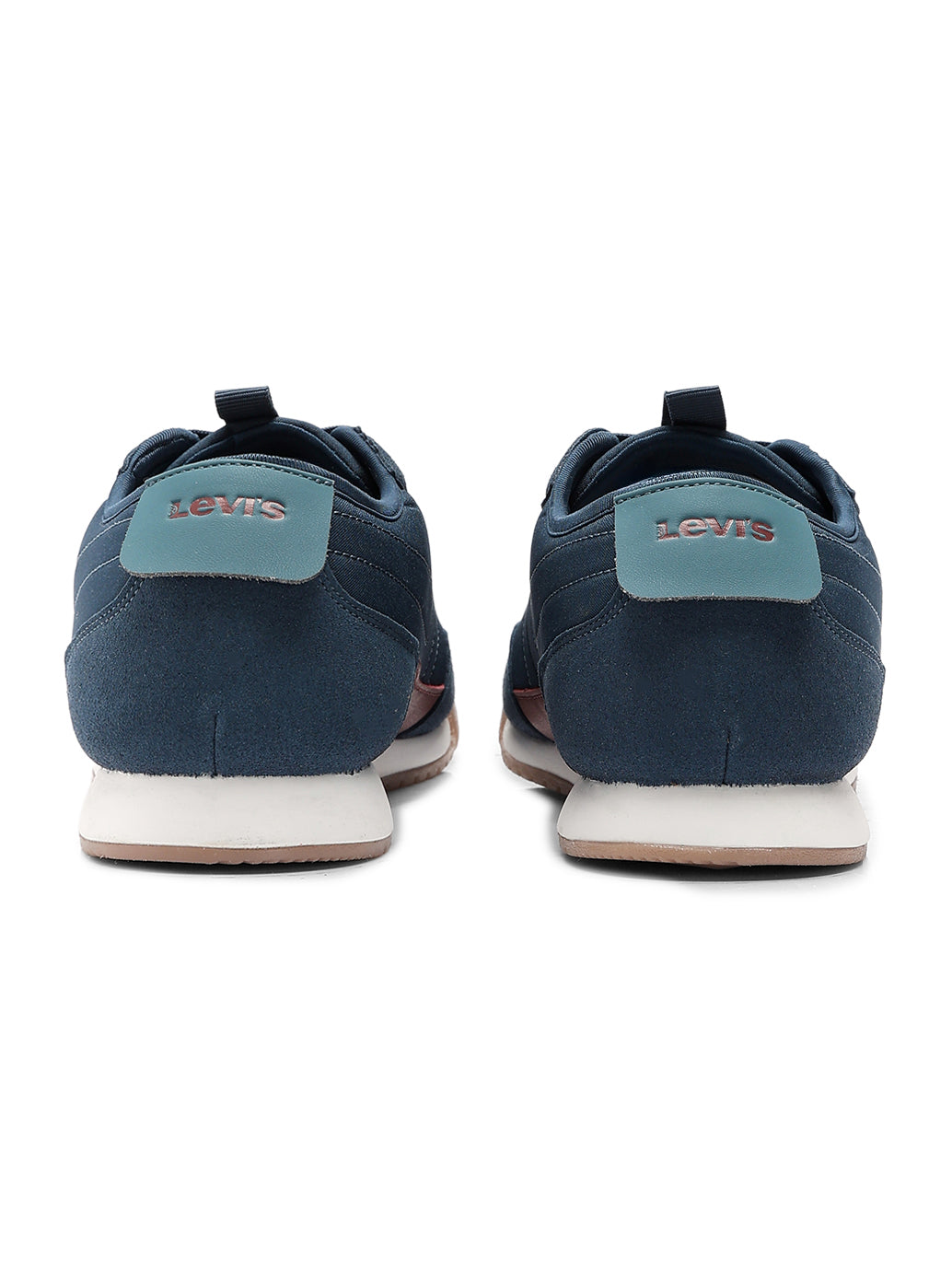 Men's Blue Casual Sneakers - Back View