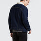 Men's Solid Dark Blue Shearling Jacket - 074f4e67-ef59-4677-ac62-3332176b0495 View