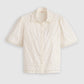 Women's Schiffli Spread Collar Shirt - 89345dcd00d5f1201c18f0fa93766c92 View
