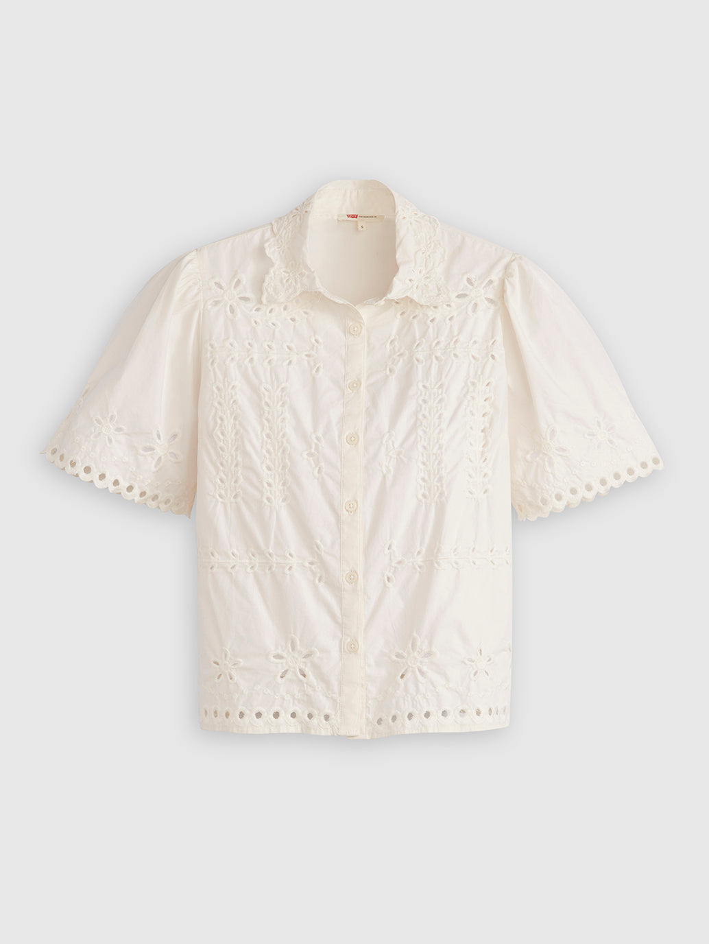 Women's Schiffli Spread Collar Shirt - 89345dcd00d5f1201c18f0fa93766c92 View