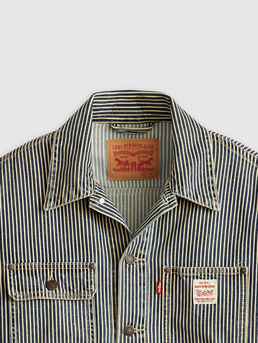 Men's Striped Blue Shacket - 8e13a4f01eab2496a1fd553d28b2240f View