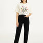 Women's Black Ribcage Straight Fit High Rise Jeans - 8e7b4554c42971f5e2baecff6cac04df View