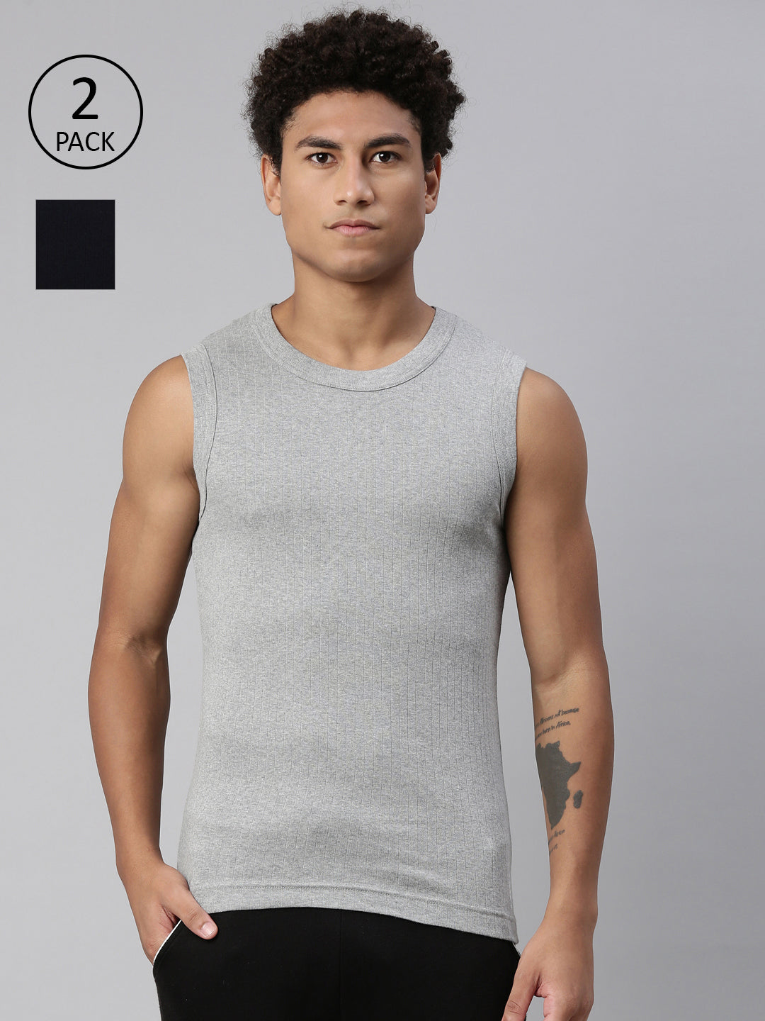 Men's Solid Vest - 334e2ed4-3569-4fb0-9ef7-e8533b11e6dd View