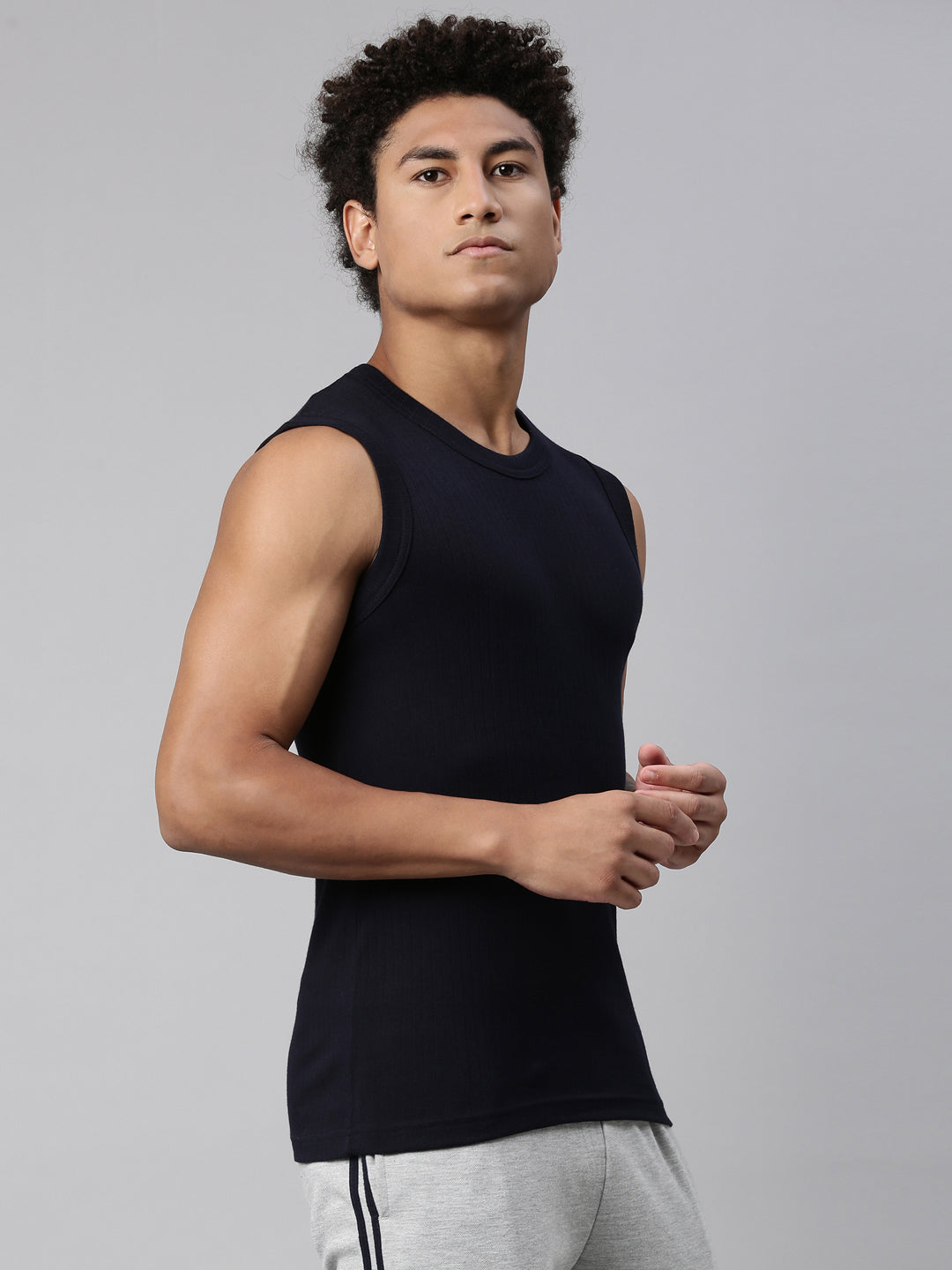 Men's Solid Vest - 1228ba70-3fbc-4dea-b298-0598d8121cc4 View