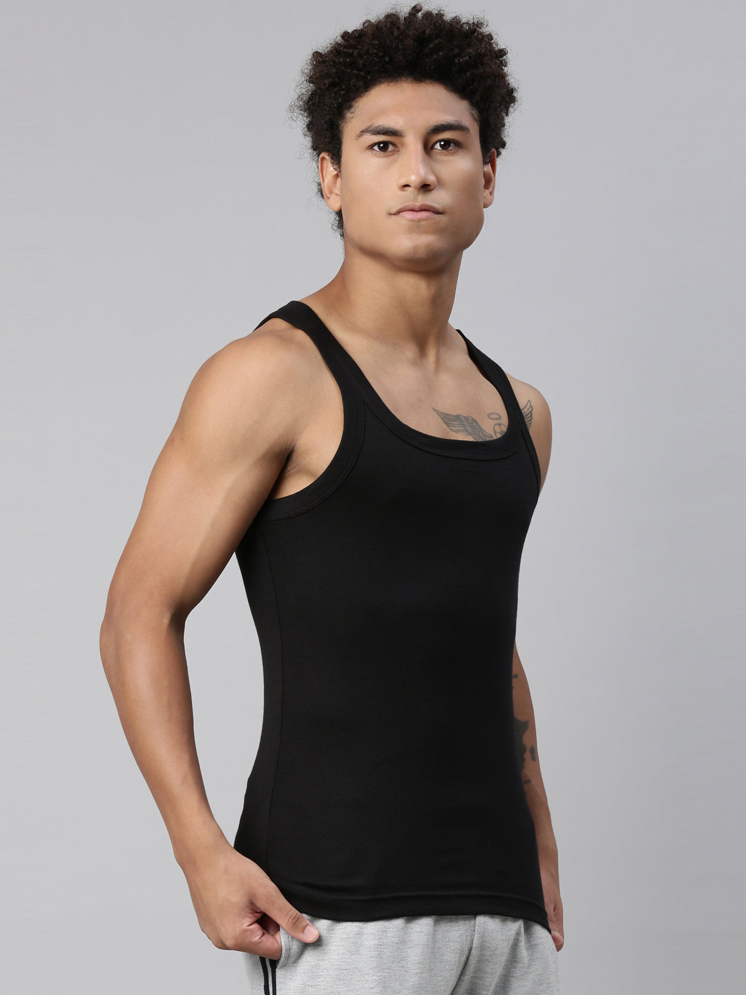 Men's Solid Vest - 06c2e541-4450-4a9f-a585-a02306b76159 View