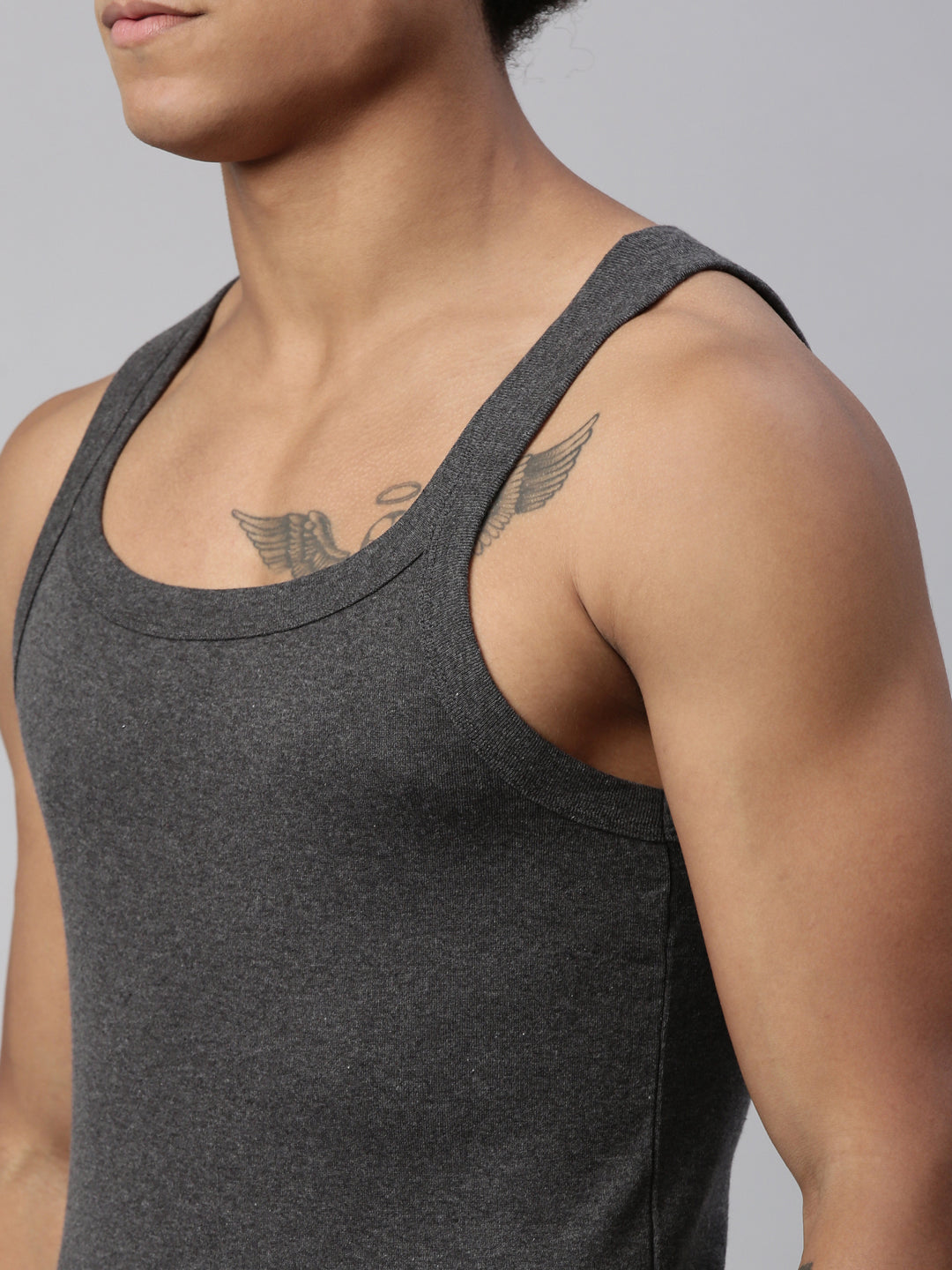 Men's Solid Vest - 8b394c89-d300-476c-9f02-2eb44a751875 View
